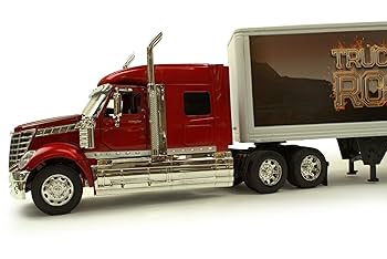 Amazon.com: Shop72 1:32 Scale Toy Truck with Trailer Diecast